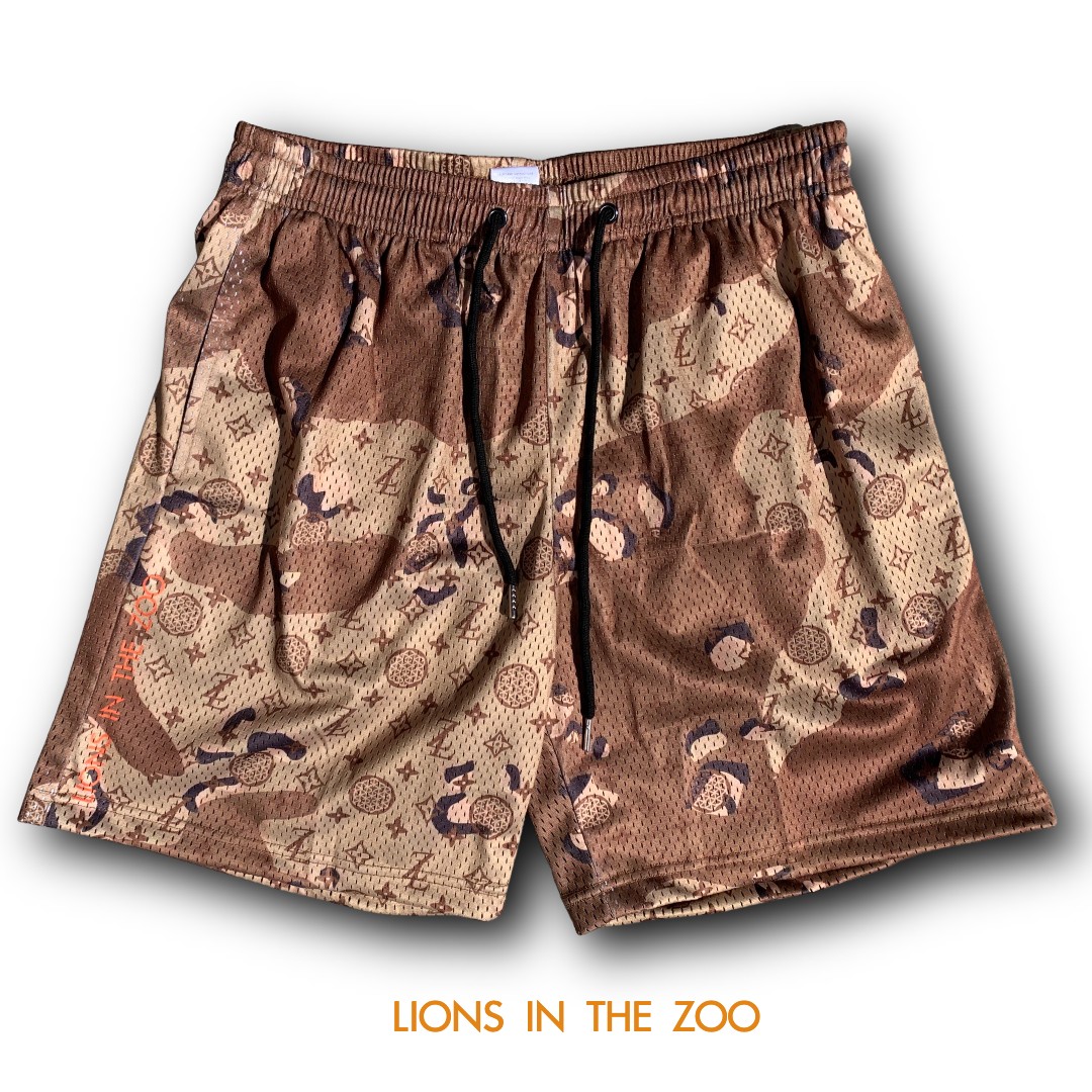 LZ Monogram Shorts (Mesh) - lionsinthezoo